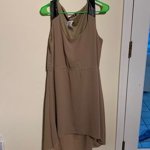 Tan and leather casual dress